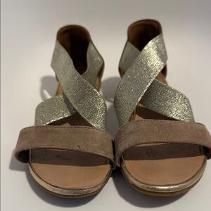 Gaimo espadrille sandals suede and metallic straps Handmade in Spain EU38/US7